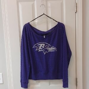 NFL Purple Mesh Crop Top